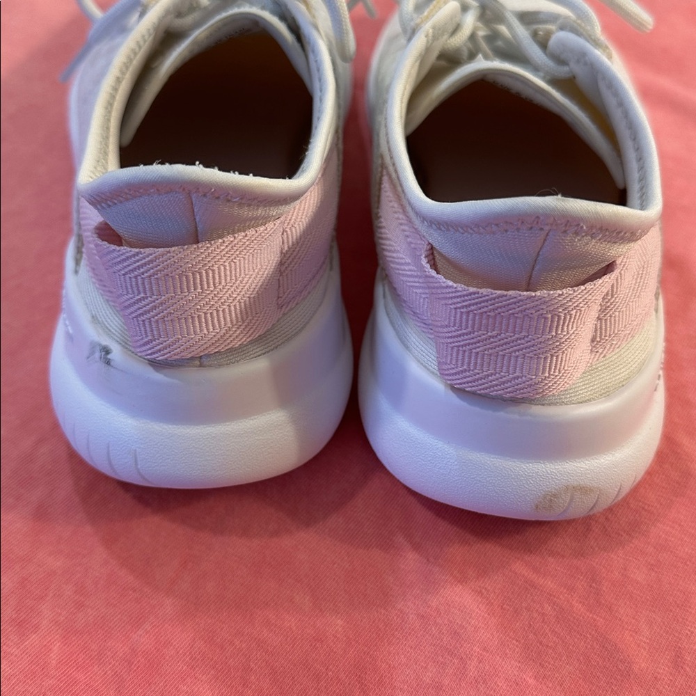 Adidas Cloudfoam Sneakers Womens Size 7.5 White Pink Running Walking Lightweight - Picture 5 of 8